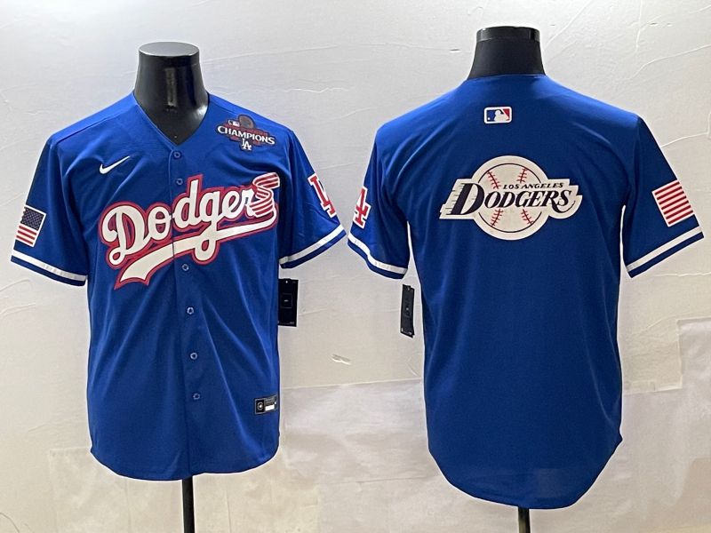 Men Los Angeles Dodgers Blank Blue Second generation Joint Name Nike 2025 MLB Jersey style 30->los angeles dodgers->MLB Jersey